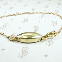 Retro Cable Chain Bracelet with Navette Accent