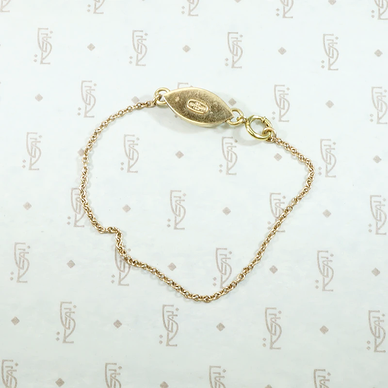 Retro Cable Chain Bracelet with Navette Accent