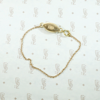 Retro Cable Chain Bracelet with Navette Accent