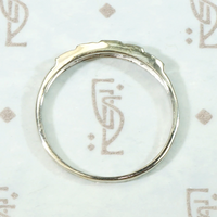 Stepped White Gold & Diamond Deco Wedding Band