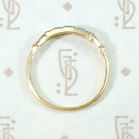 Sweet Two Tone Diamond Band with Engraved Flowers