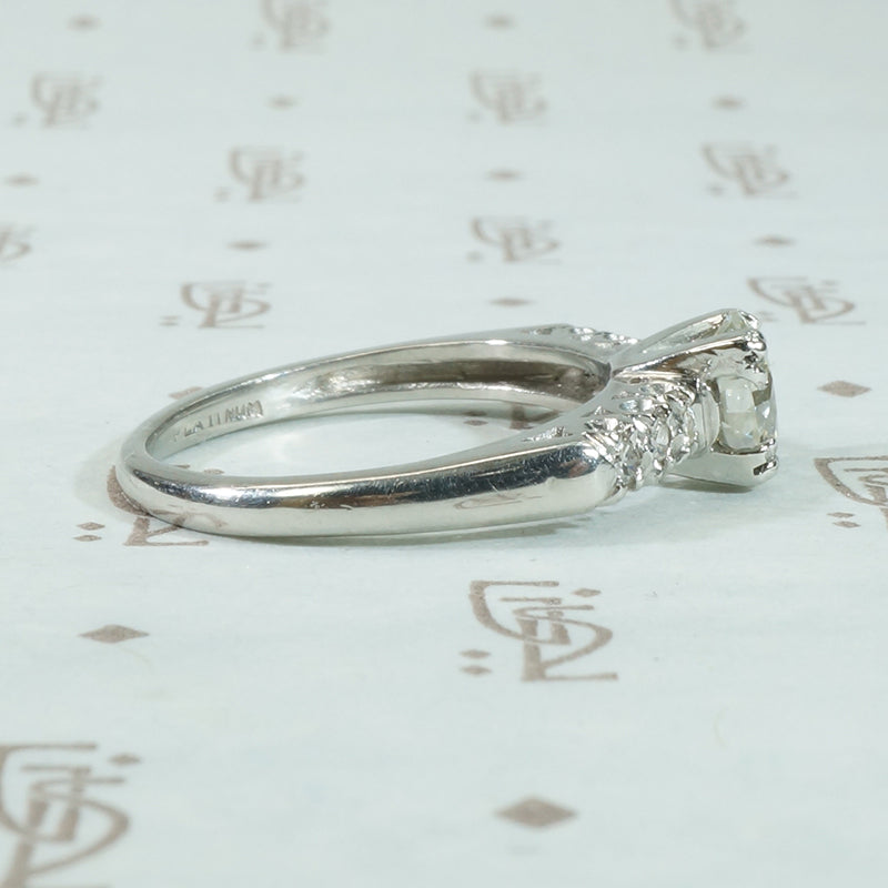 Timeless 1940's Platinum Diamond Engagement Ring