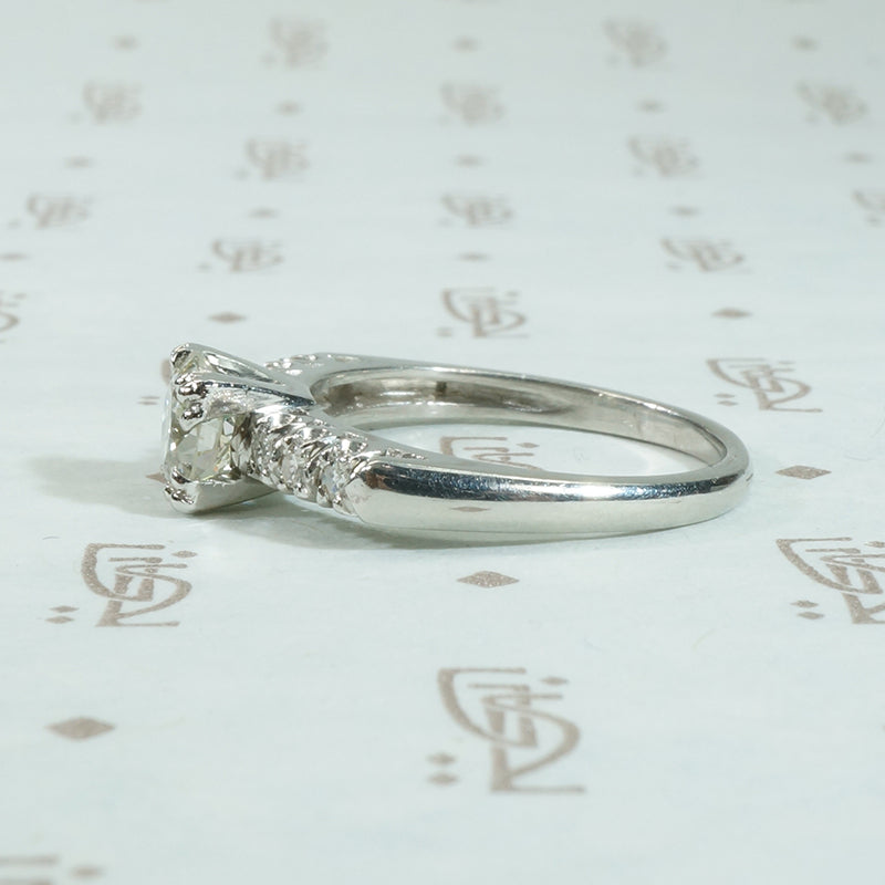 Timeless 1940's Platinum Diamond Engagement Ring