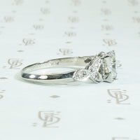 Perfect Beauty Vintage Platinum OEC Engagement Ring
