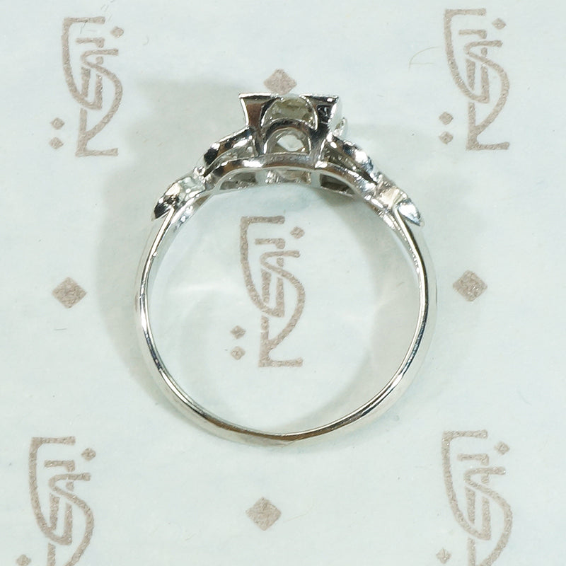 Perfect Beauty Vintage Platinum OEC Engagement Ring