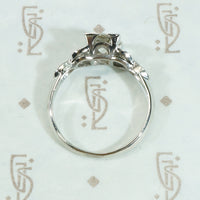 Perfect Beauty Vintage Platinum OEC Engagement Ring