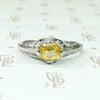 Sunny Yellow Sapphire Art Deco Engagement Ring