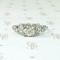 Dreamy Deco Diamond Ring with Openwork Detail