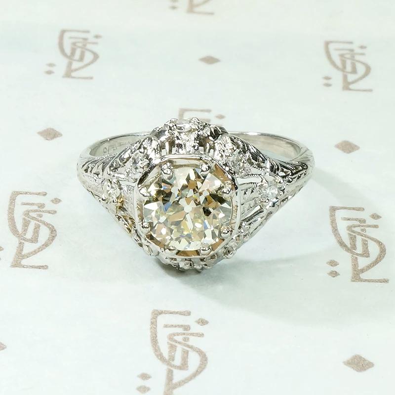Exquisite Edwardian Engagement Ring with 1.09ct Diamond