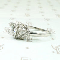 Brilliant 1.02ct Diamond Deco Engagement Ring