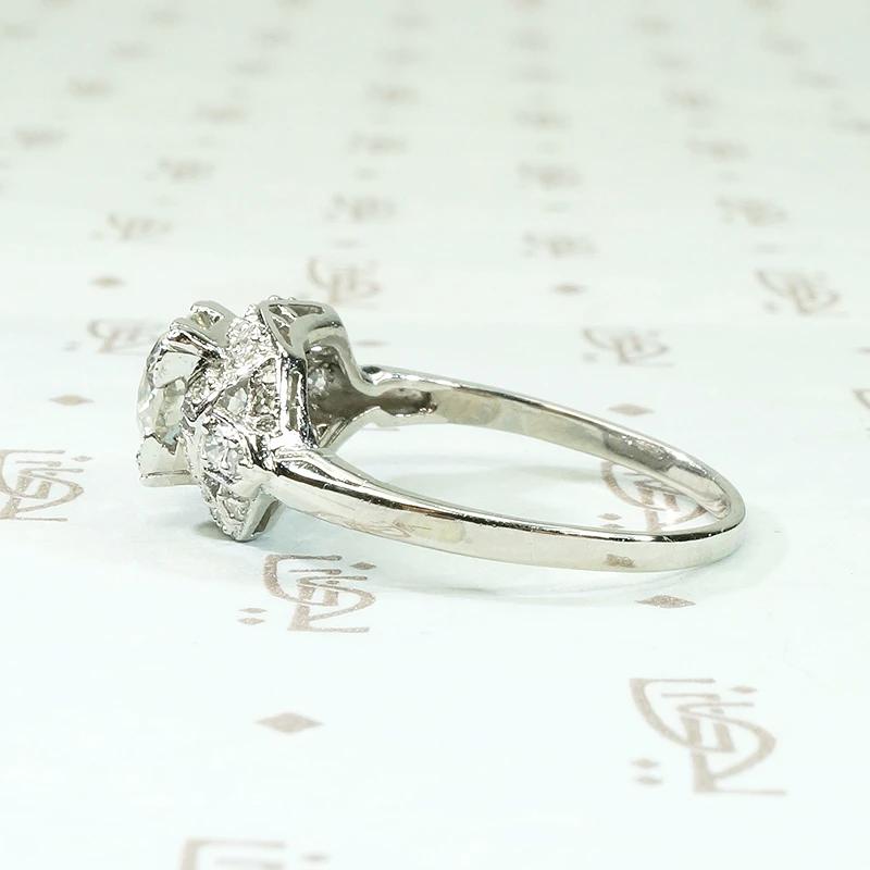 Brilliant 1.02ct Diamond Deco Engagement Ring