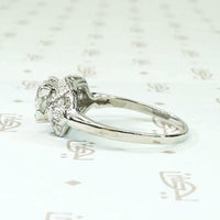 Brilliant 1.02ct Diamond Deco Engagement Ring