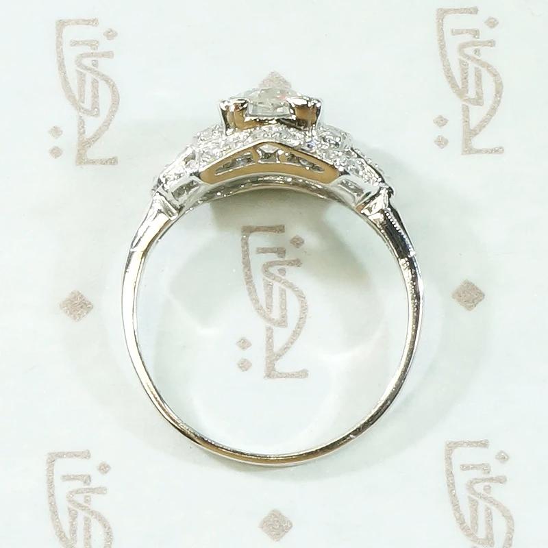 Brilliant 1.02ct Diamond Deco Engagement Ring