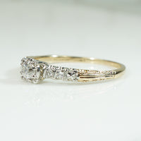 Platinum and Gold OMC Diamond Engagement Ring