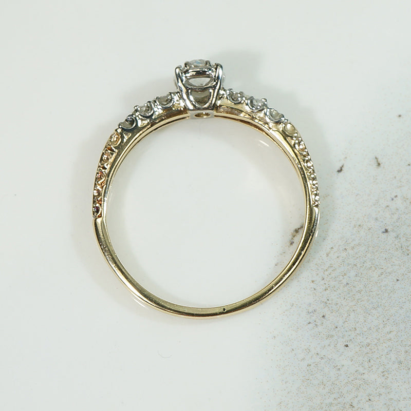 Platinum and Gold OMC Diamond Engagement Ring