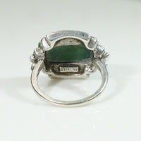 Smart Turquoise & Marcasite Art Deco Ring