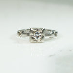 Vintage 1930's White Gold Diamond Ring