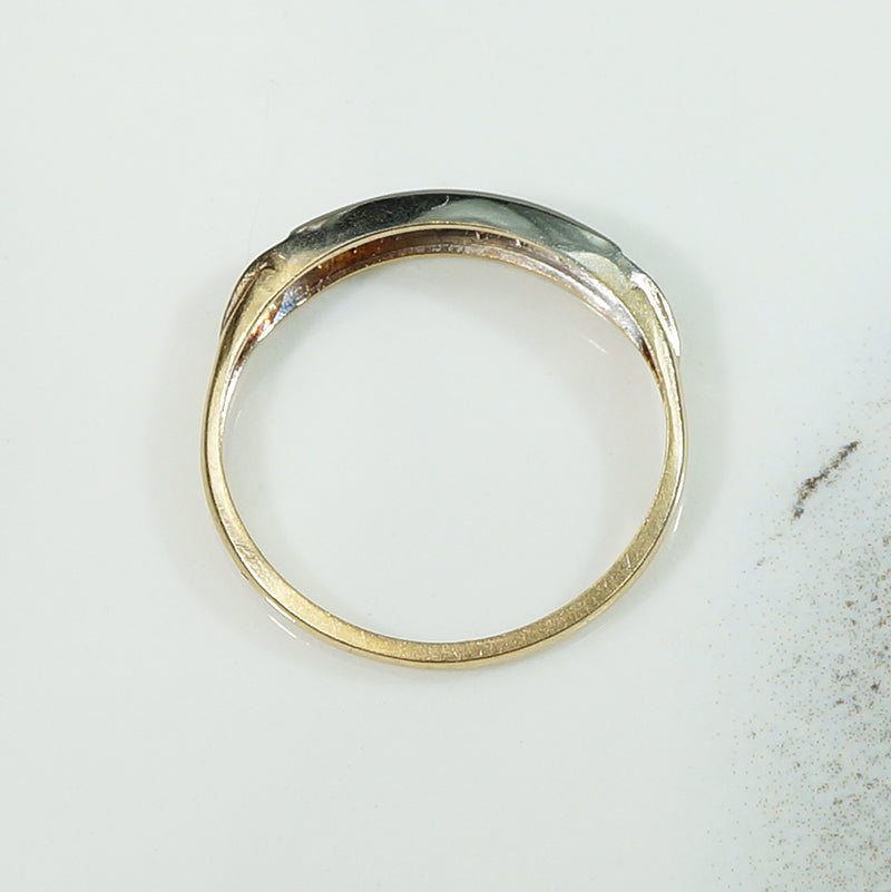 Twinkling 1940's 2-tone Gold and Diamond Band