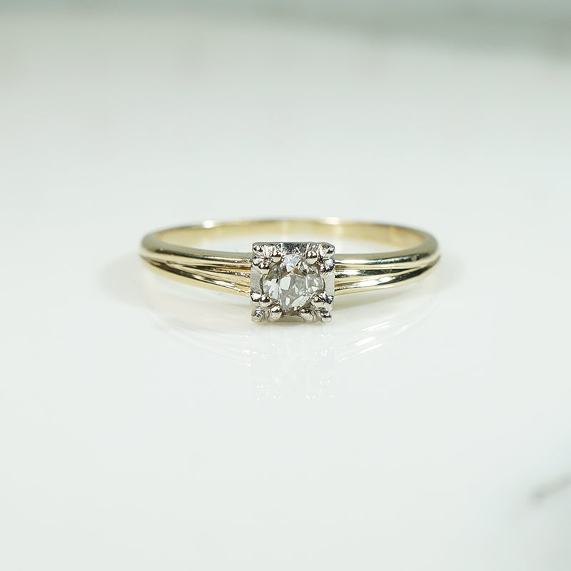 Gold and Palladium OMC Diamond Solitaire