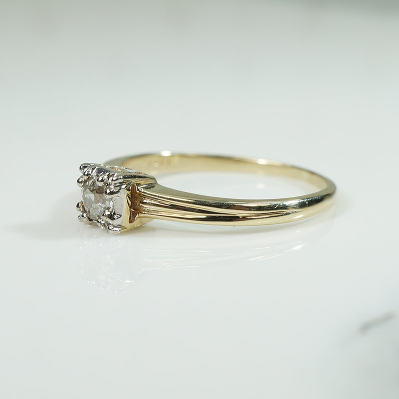 Gold and Palladium OMC Diamond Solitaire