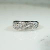 Vintage 1940's Diamond Wide Band Ring