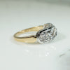 Vintage 1940's Diamond Wide Band Ring