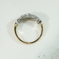 Vintage 1940's Diamond Wide Band Ring