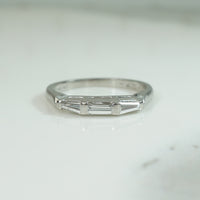 Vintage 1958 Platinum and Diamond Baguette Band