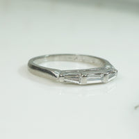 Vintage 1958 Platinum and Diamond Baguette Band