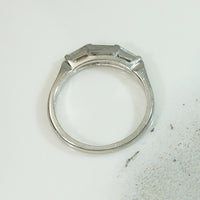 Vintage 1958 Platinum and Diamond Baguette Band