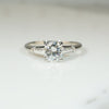 Classic Mid Century Platinum Diamond Engagement Ring