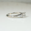 Classic Mid Century Platinum Diamond Engagement Ring