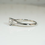 Classic Mid Century Platinum Diamond Engagement Ring