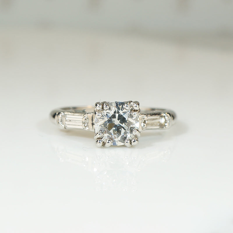 Classic 1940s Old European Cut Diamond Engagement Ring