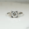 Extra Fabulous Platinum Diamond 1950's Engagement Ring