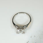 Extra Fabulous Platinum Diamond 1950's Engagement Ring