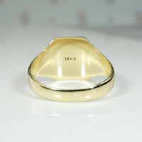 Elaborate Foliate Engraved Gold Signet Ring