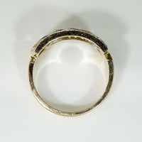NOS Paisley-esque Two Tone Wide Diamond Band