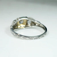 Lyrical 1930s Old Mine Diamond & White Gold Engagement Ring