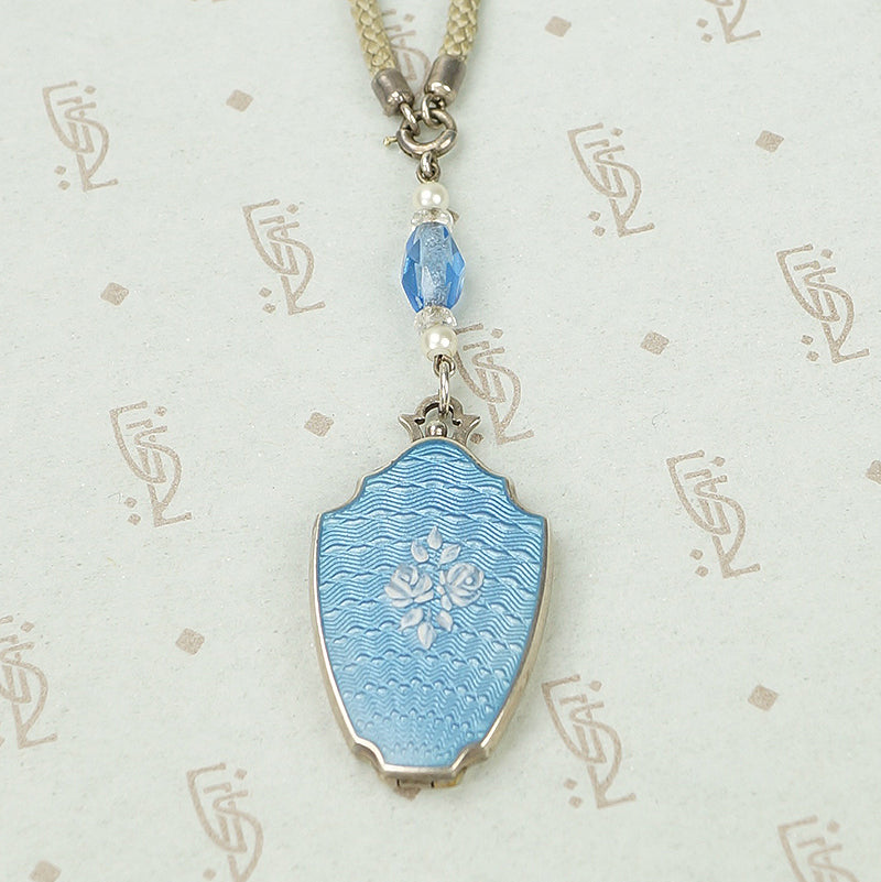 Vintage Sterling Silver Guilloché Locket