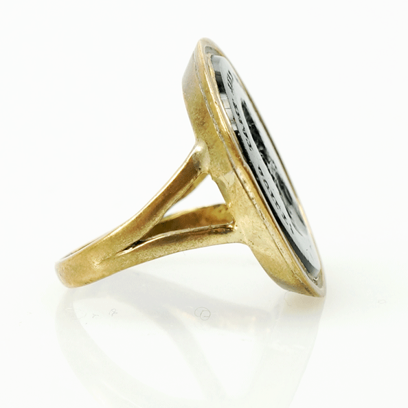 Antique Tassie Intaglio Ring with a Judge Guilty! You call that Guilty?