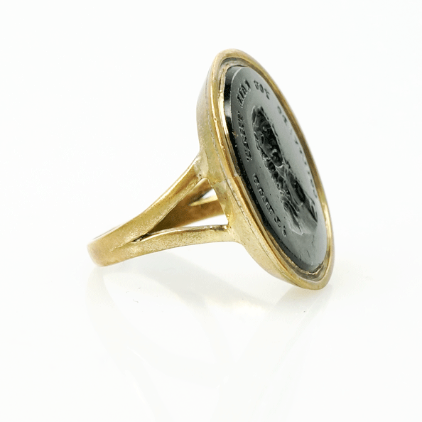 Antique Tassie Intaglio Ring with a Judge Guilty! You call that Guilty?
