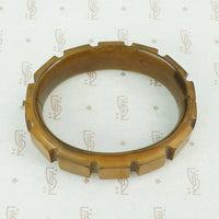 matched pair of gutta percha bangle braceletsside detail