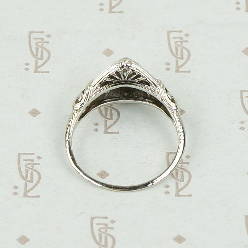 Art Deco Diamond Navette Ring