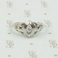 Art Deco Diamond Navette Ring