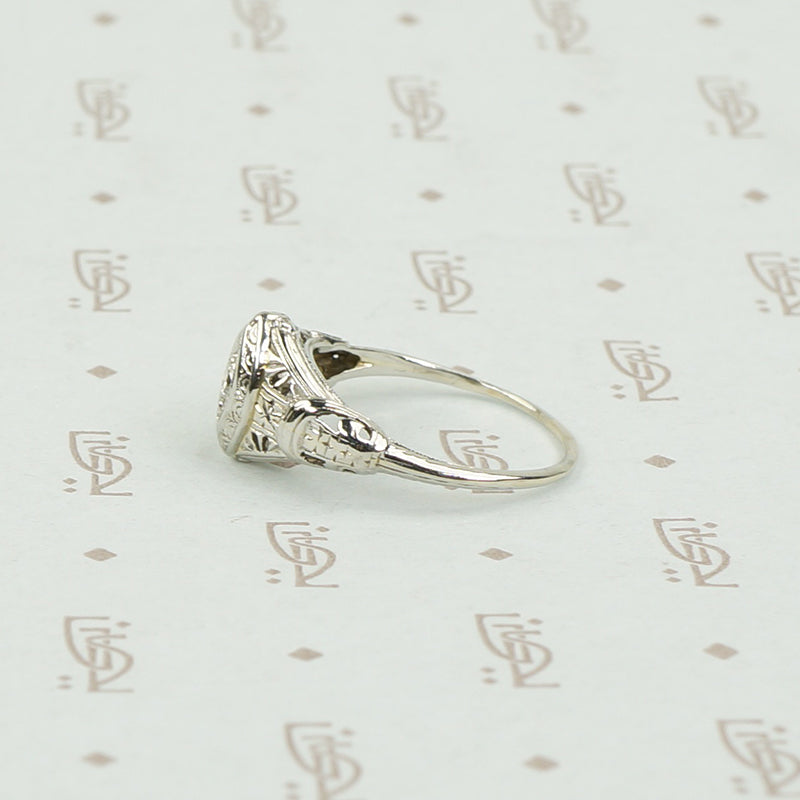 Art Deco Diamond Navette Ring
