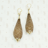 Victorian Woven Hair Torpedo Earrings