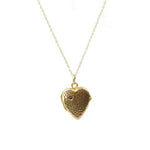 Rose Gold Heart Locket with a Garnet