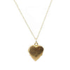 Rose Gold Heart Locket with a Garnet
