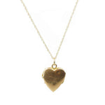 Rose Gold Heart Locket with a Garnet